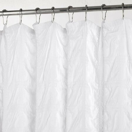 Homeroots 72 x 70 x 1 in. White Modern Crinkle Shower Curtain 399715